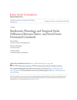 Biodiversity, Phenology and Temporal Niche Differences Between