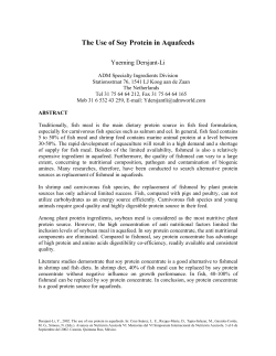 The Use of Soy Protein in Aquafeeds