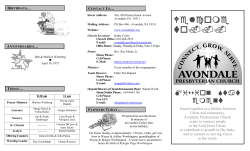 9 am &ndash; 12 noon - Avondale Presbyterian Church