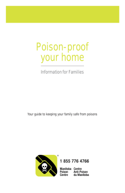 Poison-proof your home - Health Sciences Centre