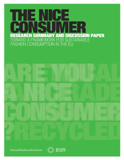 NICE consumer - Discussion paper