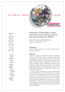 Elimination of Polar Matrix Components Prior to GC