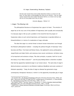 Anger: Downranking, Weakness, Payback