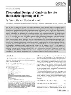 Theoretical Design of Catalysts for the Heterolytic Splitting of H2