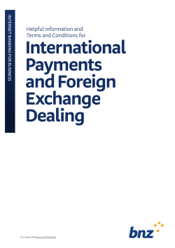 International Payments and Foreign Exchange Dealing