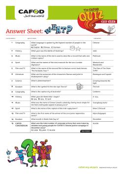 Answer Sheet
