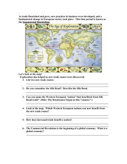 Commercial Revolution Assignment
