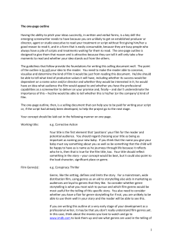 The one-page outline