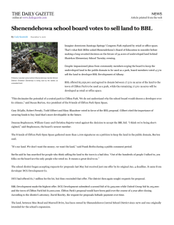Shenendehowa school board votes to sell land to BBL