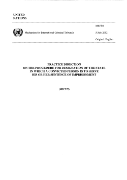 Practice direction on the procedure for designation of the state in