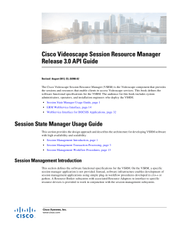 Cisco Videoscape Session Resource Manager Release 3.0 API Guide