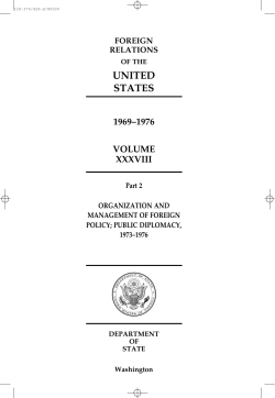 Foreign Relations of the United States: 1969-1976