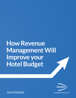How Revenue Management Will Improve your Hotel Budget
