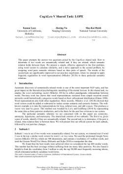 CogALex-V Shared Task: LOPE - Association for Computational