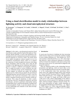 Using a cloud electrification model to study relationships between