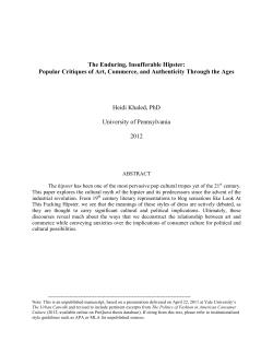 The Enduring, Insufferable Hipster: Popular