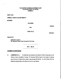 Queen v. Felix, Criminal Case No. SLUCRD 2009