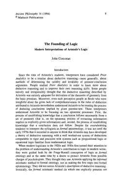 The Founding of Logic