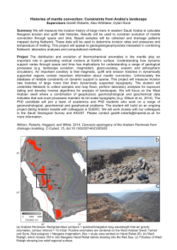 Histories of mantle convection: Constraints from Arabia`s landscape