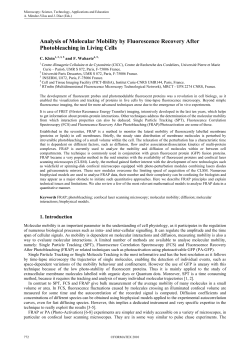 Analysis of Molecular Mobility by Fluorescence Recovery After