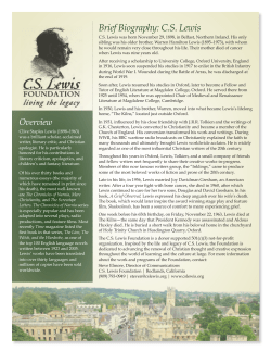 Brief Biography: C.S. Lewis