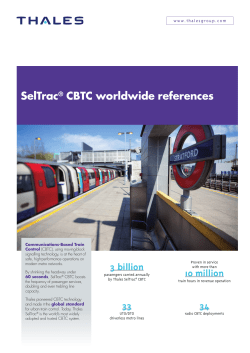 SelTrac&reg; CBTC worldwide references