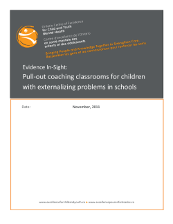 Pull-out coaching classrooms for children with externalizing