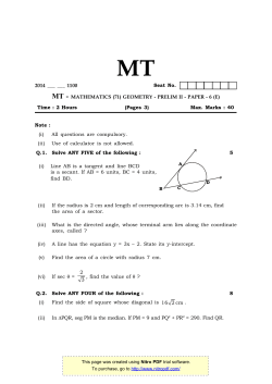 Q.1. Solve ANY FIVE of the following : 5 (i) Line AB is a tangent and