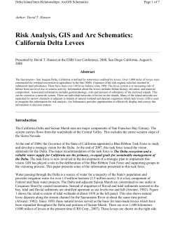 Risk Analysis, GIS and Arc Schematics: California Delta Levees