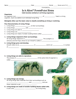 Is it Alive? PowerPoint Notes