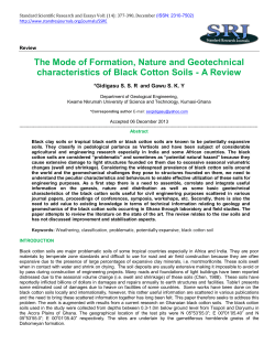 The Mode of Formation, Nature and Geotechnical characteristics of