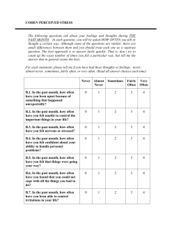 Cohen Perceived Stress Scale