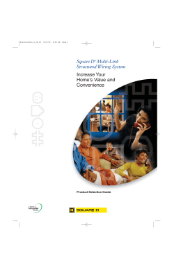 Multi-Link Structured Wiring Product Selection Guide