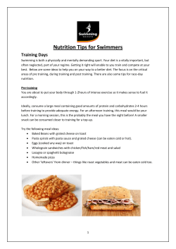 Nutrition Tips for Swimmers