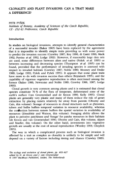 CLO NALITY AND PLANT INV ASIONS: CAN A TRAIT MAKE A
