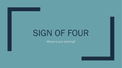 Sign of four - Chase High School