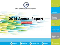 2014 Annual Report - Virginia Workers` Compensation Commission
