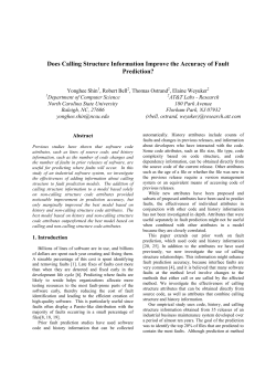 Does Calling Structure Information Improve the Accuracy of Fault