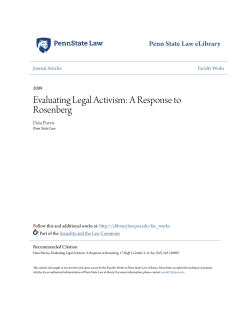 Evaluating Legal Activism: A Response to Rosenberg