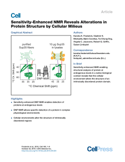 Sensitivity-Enhanced NMR Reveals Alterations in Protein Structure