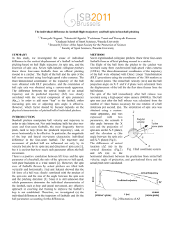 The individual difference in fastball flight trajectory and ball spin in