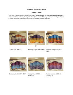 Sisterhood Candle Order Form