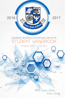 student handbook - Bahamas Technical and Vocational Institute