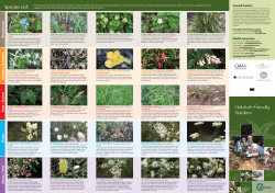 Species List Habitat-friendly Gardens