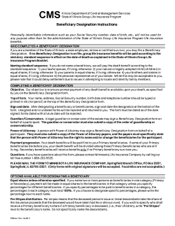 Beneficiary Designation Instructions