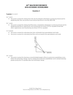 AP Macroeconomics Student Sample Question 3