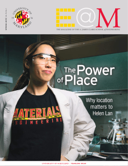 she was highlighted - A. James Clark School of Engineering