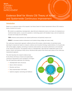 Evidence Brief for Illinois CSI Theory of Action and Systemwide