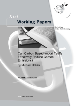 Can Carbon Based Import Tariffs Effectively Reduce Carbon