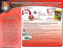 The largest and most popular camp program in